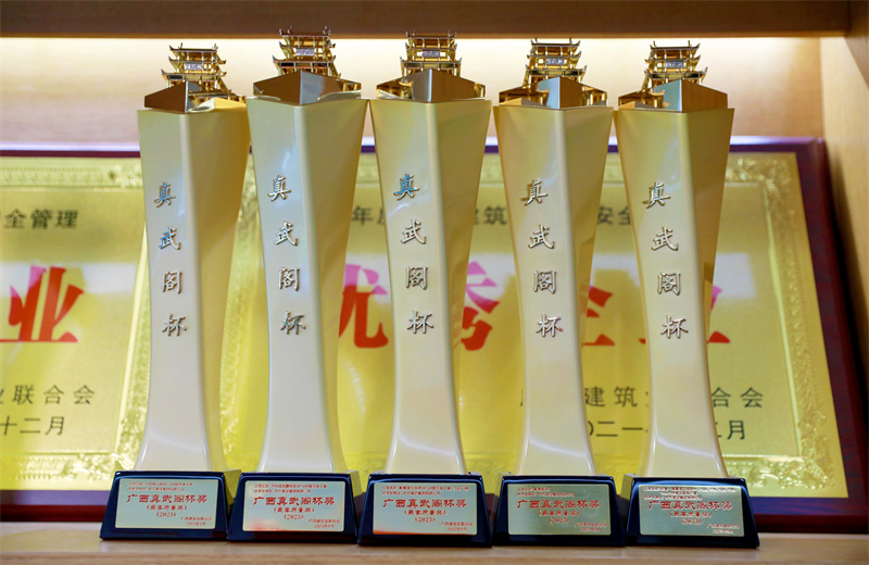 2024年5月9日，中天八建承建的南宁万科金域国际一期、柳州万科城怡璟、汇景花园、大唐碧园西园、崇左碧桂园公园上城项目获2024年度广西建设工程最高质量奖“真武阁杯”奖。